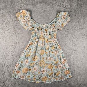 Vtg Billabong Babydoll Top Juniors XS Floral Milkmaid 90s Y2K Coquette Fairy‎
